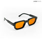 Vintage Cube - Black Yellow Rectangle Sunglasses - RB2437