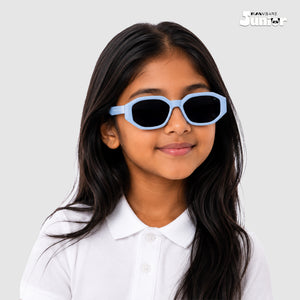 Candy Dash - Aqua Pop Kids Polarized Irregular Rectangle Sunglasses - RBK2523