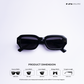 Allure - All Black Rectangle Sunglasses - RB2520