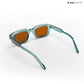 Vintage Cube - Blue Tea Polarized Rectangle Sunglasses - RB2403