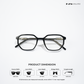 Tawi Gaze - Black Angular Hexagon Bluecut Eyewear - RB2607