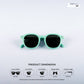 Legacy Cub - Frost Mint Kids Polarized Wayfarer Sunglasses - RBK2511