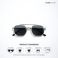 Aeri - Silver Black Hexagon Sunglasses - RB2677SB