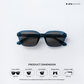 Gwalior Glow - Blue Opal Rectangle Sunglasses - RB2625