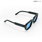 Vintage Cube - Blue Black Polarized Rectangle Sunglasses - RB2439
