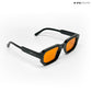 Vintage Cube - Black Yellow Rectangle Sunglasses - RB2437