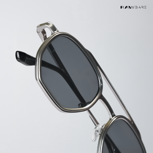 Aeri - Silver Black Hexagon Sunglasses - RB2677SB