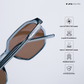 Tawi Gaze - Blue Blaze Angular Hexagon Sunglasses - RB2573