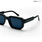 Vintage Cube - All Black Polarized Rectangle Sunglasses - RB2401