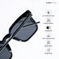 Quadra - Black Polarized Square Sunglasses - RB2411