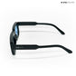 Vintage Cube - Blue Black Polarized Rectangle Sunglasses - RB2439
