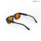 Vintage Cube - Black Yellow Rectangle Sunglasses - RB2437