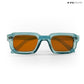Vintage Cube - Blue Tea Polarized Rectangle Sunglasses - RB2403