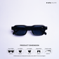 Lilrecta - All Black Rectangle Sunglasses - RB2524