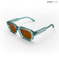 Vintage Cube - Blue Tea Polarized Rectangle Sunglasses - RB2403