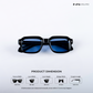 Angular Aura - Midnight Polarized Rectangle Sunglasses - RB2448