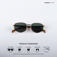 Jodhpur Noir - Sage Spark Geometric Sunglasses - RB2670