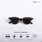 Lucknow Lush - Espresso Gild Polarized Clubmaster Half Rim Sunglasses - RB2659