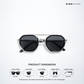 Luno - Silver Black Squoval Sunglasses - RB2688SB