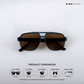 Rohtang Ray - Ocean Roast Angular Modified Square Sunglasses - RB2569