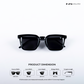 Quadra - Black Polarized Square Sunglasses - RB2411