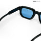 Vintage Cube - Blue Black Polarized Rectangle Sunglasses - RB2439