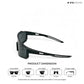 Turbo Tint - All Black Polarized Wrap Around Sunglasses - RB2442
