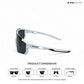 Turbo Tint - White Black Polarized Wrap Around Sunglasses - RB2427