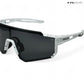 Turbo Tint - White Black Polarized Wrap Around Sunglasses - RB2427