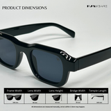 Lilrecta - All Black Rectangle Sunglasses - RB2524