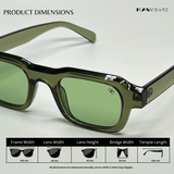 Lilrecta - Green Rectangle Sunglasses - RB2526