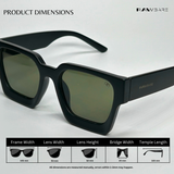 Boxy Bold - Black Green Square Sunglasses - RB2522