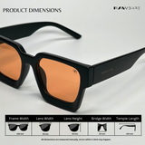 Boxy Bold - Black Tea Square Sunglasses - RB2523