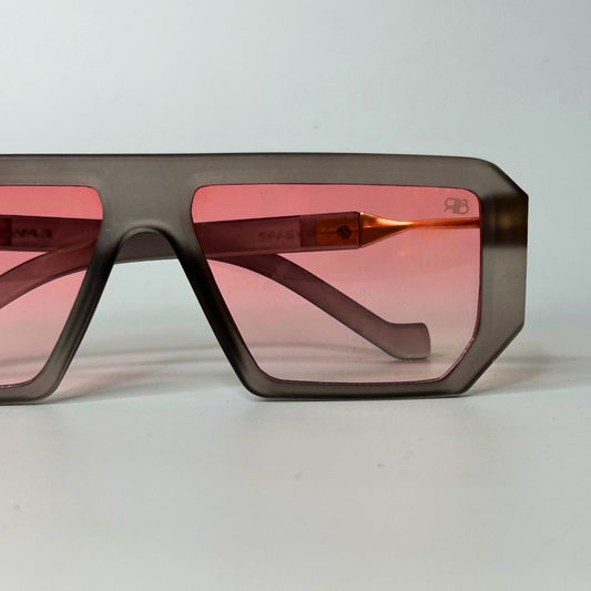 Oversized Retro Sunglasses - Brown