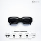 Darjeeling Dew - Velvet Black Irregular Rectangle Sunglasses - RB2771
