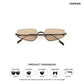 Aqua - Octopus Half Rim Tapered Square Sunglasses - RB3001