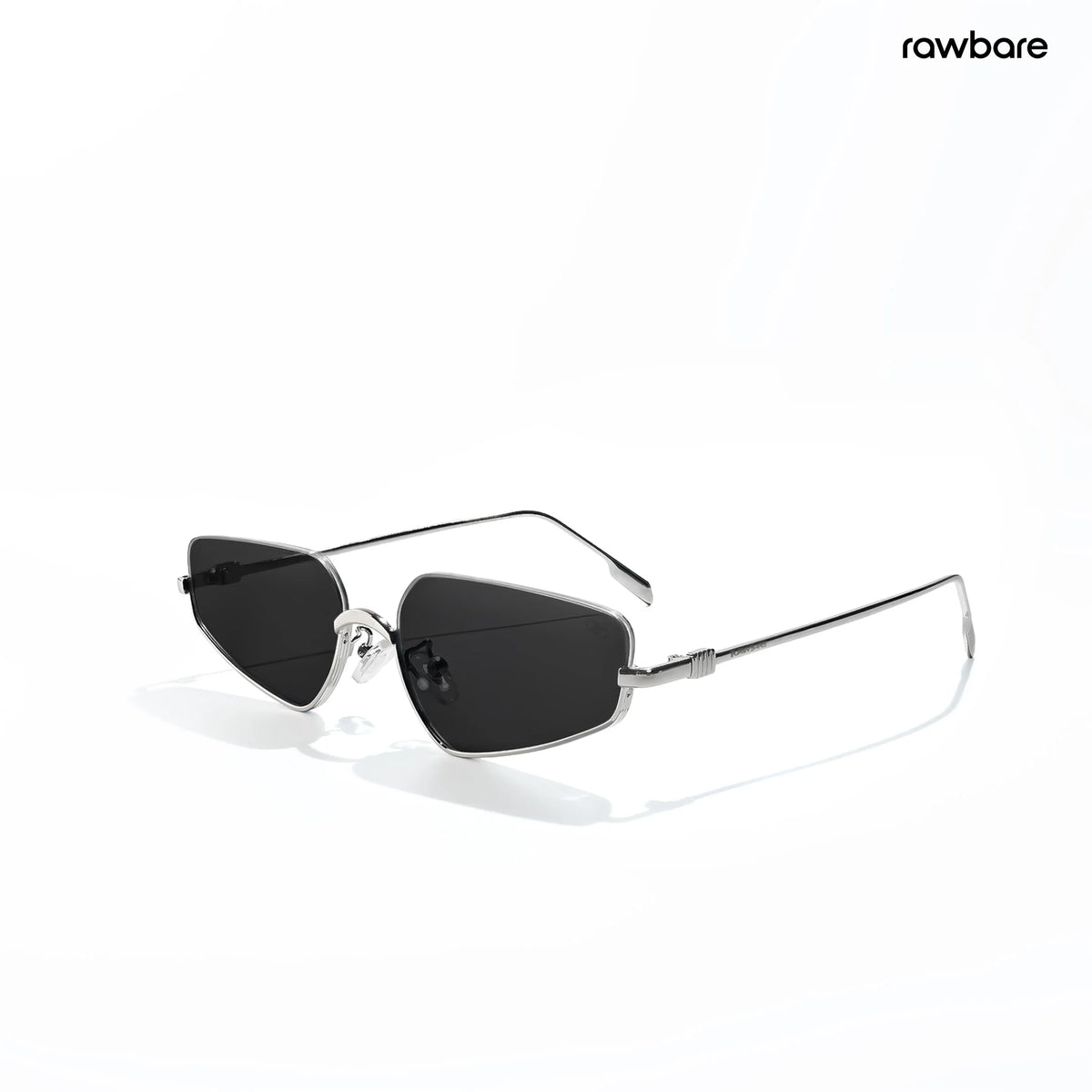 Aqua - Shark Half Rim Tapered Square Sunglasses - RB3002