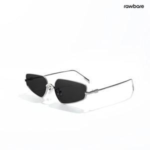 Aqua - Shark Half Rim Tapered Square Sunglasses - RB3002