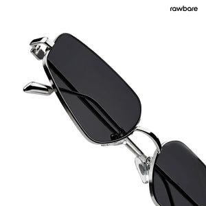 Aqua - Shark Half Rim Tapered Square Sunglasses - RB3002