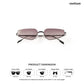 Aqua - Jellyfish Half Rim Tapered Square Sunglasses - RB3000