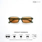 Shimla Whisper - Olive Rust Rectangle Sunglasses - RB2776