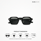 Leh Lucent - Midnight Peak Square Sunglasses - RB2643
