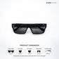 Kasauli Mono - Carbon Rectangle Cateye Sunglasses - RB2791