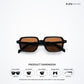 Meerut Grid - Sable Black Square Sunglasses - RB2799
