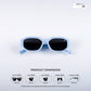 Candy Dash - Aqua Pop Kids Polarized Irregular Rectangle Sunglasses - RBK2523