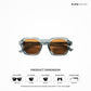 Leh Lucent - Earth Blue Square Sunglasses - RB2644