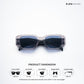 Darjeeling Dew - Mist Grey Irregular Rectangle Sunglasses - RB2772