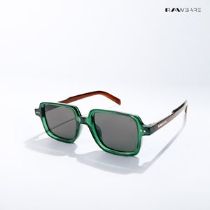 Meerut Grid - Green Sienna Square Sunglasses - RB2800