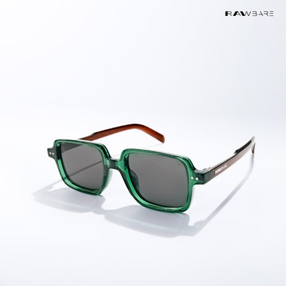 Meerut Grid - Green Sienna Square Sunglasses - RB2800