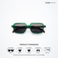 Meerut Grid - Green Sienna Square Sunglasses - RB2800